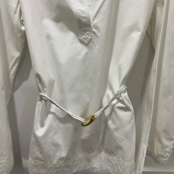 Ralph Lauren White Belted Long Sleeve Tunic - Picture 4 of 9